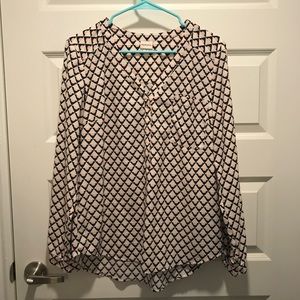 Navy and pink long sleeve top - Target Merona